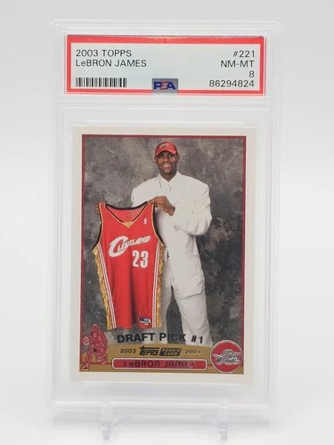 LEBRON JAMES 2003 TOPPS ROOKIE #221 PSA 8 Q7136
