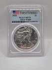 2020 $1 American Silver Eagle - PCGS MS 70 - Flag First Strike
