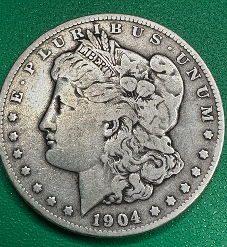 1904-S XF Details Morgan Silver Dollar Semi Key Date VG++ m5