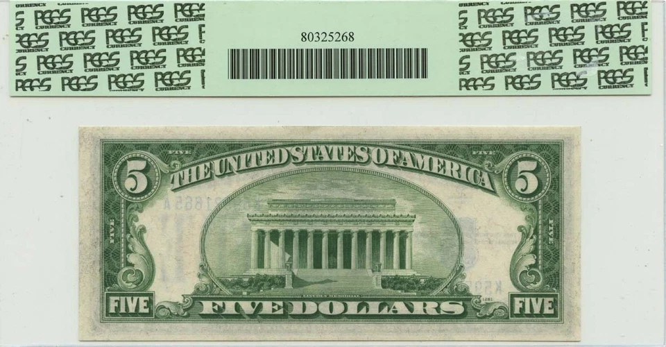 1934A $5 N. Africa Silver Certificate FR#2307 PCGS CH 64 PPQ GCC Gold - Image 2 of 2