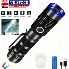 High Powered 99000000LM LED Flashlight Super Bright Torch USB Rechargeable Lamp