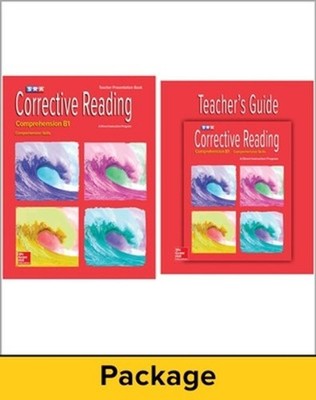 Corrective Reading Comprehension Level B1, Teacher Materials Package by McGraw H