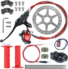 Mini Bike Left Hydraulic Brake Caliper System 180Mm Disc Brake Rotor with Thrott