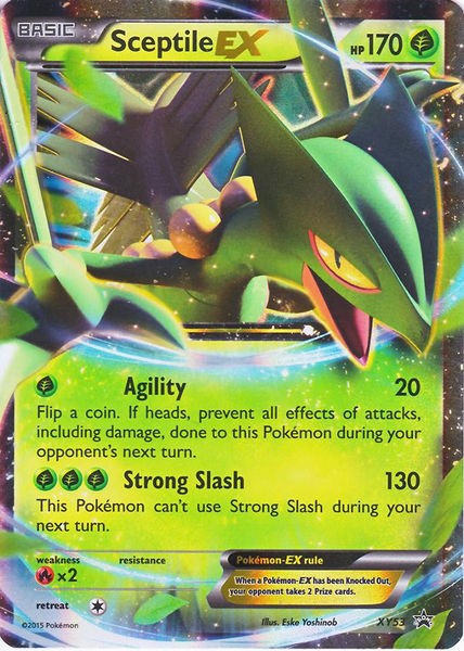 Moderately Played Sceptile EX - XY53 - Hoenn Power Tin Promo - Holo Pokemon XY P