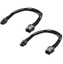 Cable Matters 2-Pack 6 Pin PCIe Extension Cable 10 Inches PCIe Power Extension 