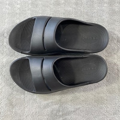 Oofos OOahh Recovery Slide Sandals Mens 7 Womens 9 EU 40 Black Comfort Shoes