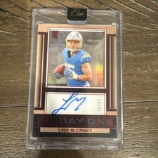 Ladd McConkey 2024 Panini One #135 Red Day Auto Rookie RC 8/49