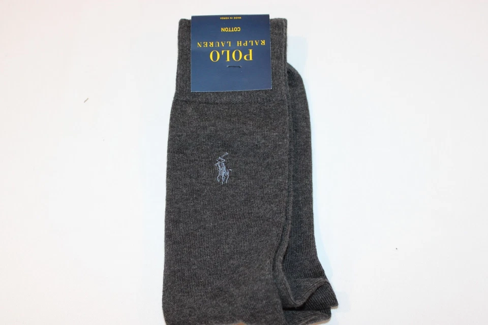 Calcetines de vestir Polo Ralph Lauren para hombre mezcla de algodón carbón - 1 par talla 10-13 Foto 3 de 4