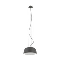 HäNgelampe Esstisch Rund Ø38 Cm Metall Umbra Grau E27 Pendelleuchte KüChe