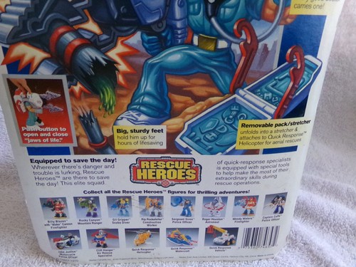 Vintage 1998 Fisher Price Rescue Heroes Perry Medic Jaws Of Life NEU - Bild 9 von 17