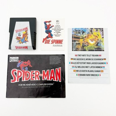 Spider-Man Atari 2600 Spiel Modul mit Anleitung PAL