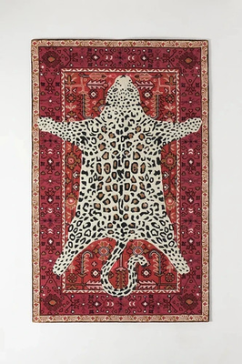 #ad #ad Octavia Leopard Red Modern Hand Tufted 100% Wool Area Rug Carpet $48.00