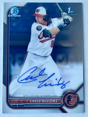#ad 2022 Bowman Chrome AUTO #CPA CW Creed Willems Baltimore Orioles 🟠⚫️ $19.99