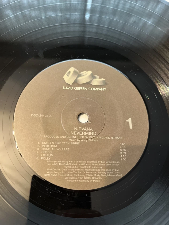 NIRVANA "Nevermind" 180gr RE RM LP 2013 DGC 21125 EX / EX Sub Pop - Image 4 of 4