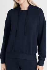 STATESIDE Women  s Softest Fleece Hoodie Navy Blue Sizes Small  XL NWOT