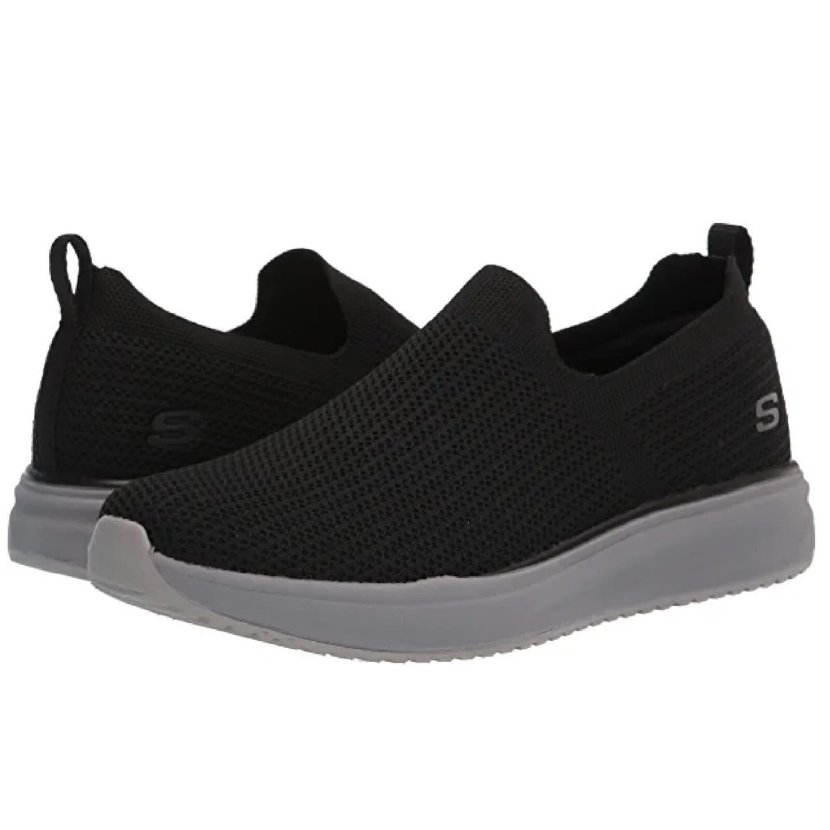 210276/BLK Black, Skechers Crowder ARMEL Men's Knitted Slip On
