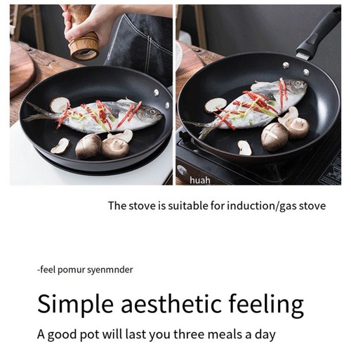 12/18/26/30cm Egg Frying Pan Round Stone Frying Skillet For Eggs Pancakes - Picture 10 of 20
