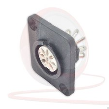 Deltron 8 Pin DIN Chassis Panel Mount. Female Connector 650-0800. Neutrik D-Type