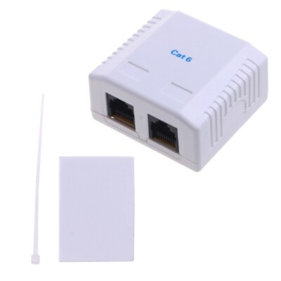 Keystone Wall Plate with RJ45 Keystone Coupler insert Cat6 Network Module