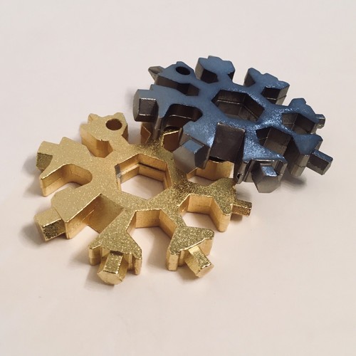 Multifunctional Snowflake Multi Tool 2 Pack One Goldtone One Silvertone - Bild 3 von 4