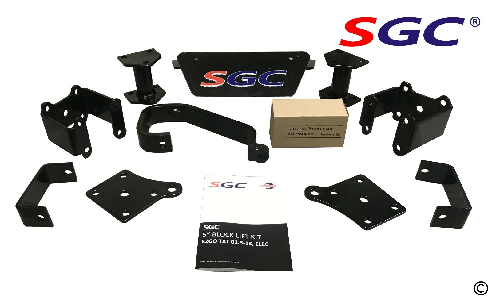 SGC 5" Block Lift Kit for EZGO Golf Cart 2001.5 - 2013 Elect