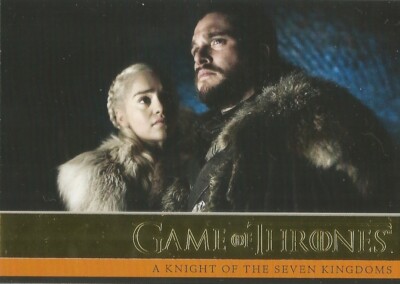 Game of Thrones Season 8 - #06 'Jon & Daenerys' Gold Parallel Base Card #025/175