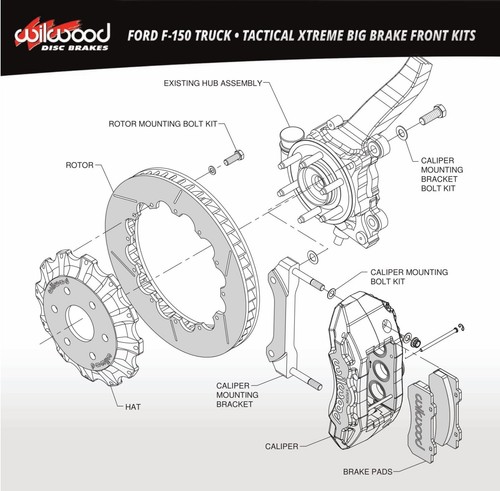 Wilwood TX6R Big Brake Kit vorne, passt 2010-2019 Ford F-150, 15,5" Rotoren, 6 Kolben - Bild 6 von 6