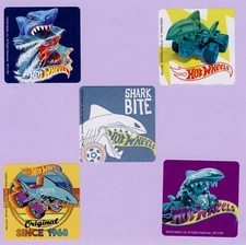 10 Hot Wheels Shark Bite - Large Stickers - Party Favors - Rewards