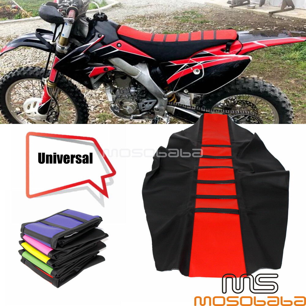 Enjoy MFG Ribbed Seat Cover For Honda CR 85 - Red Sides / Black Top / Red Ribs - View #6