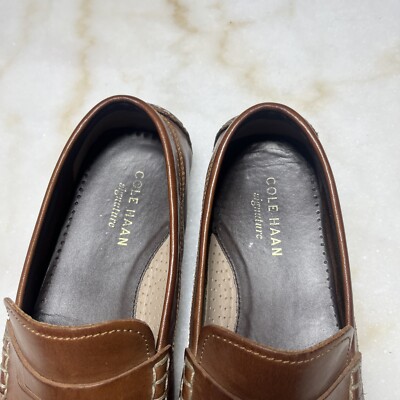Cole Haan Mens Driving Moccasins Loafers Grand OS Size 11 M Brown‎ Leather Cole Haan Grand OS Fleming Leather Penny Loafer Brown Shoes  main image 4