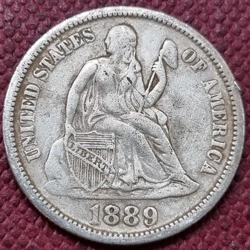 1889 Seated Liberty Dime 10c Better Grade XF #82379