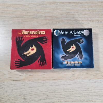 The Werewolves Of Millers Hollow + New Moon Expansion #1 Card Game Bundle Lot