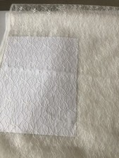 Floral Tulle Lace Fabric, Soft White Color, 61  wide, BTY