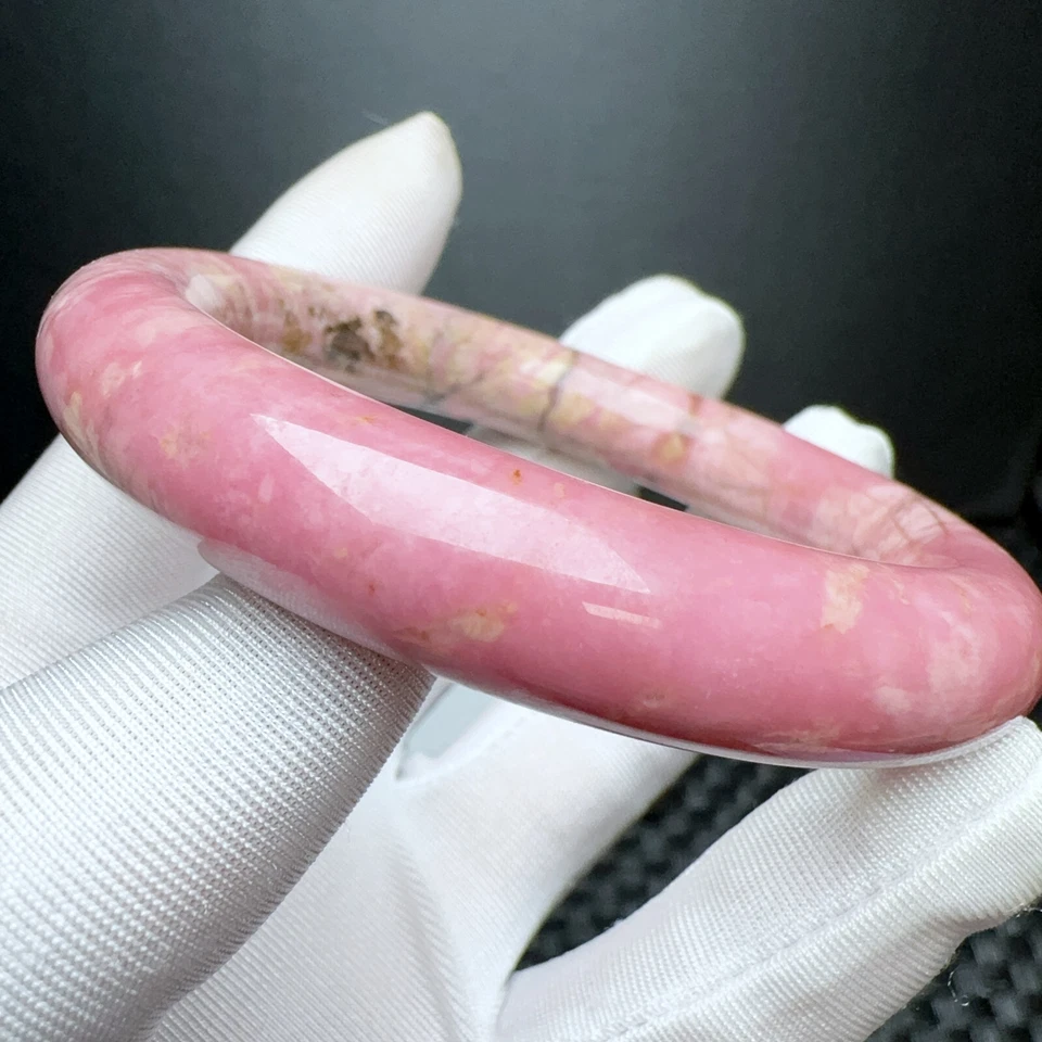 Brazalete brazalete de cristal de piedras preciosas de cuarzo rodonita natural bastante llamativo 58,3 mm Foto 2 de 4