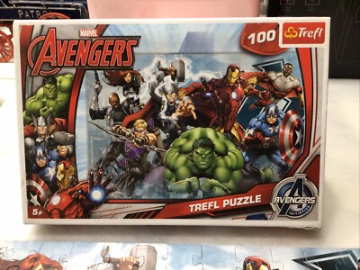 Marvel Avengers 100 Trefl Puzzle, Made in Poland, Assembled Complete