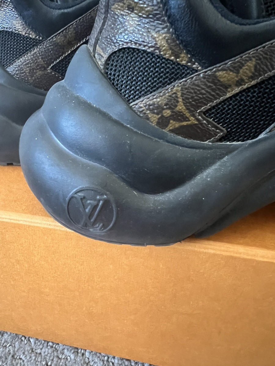 $1.2k Louis Vuitton Black Brown Monogram LV Archlight Sneaker sz