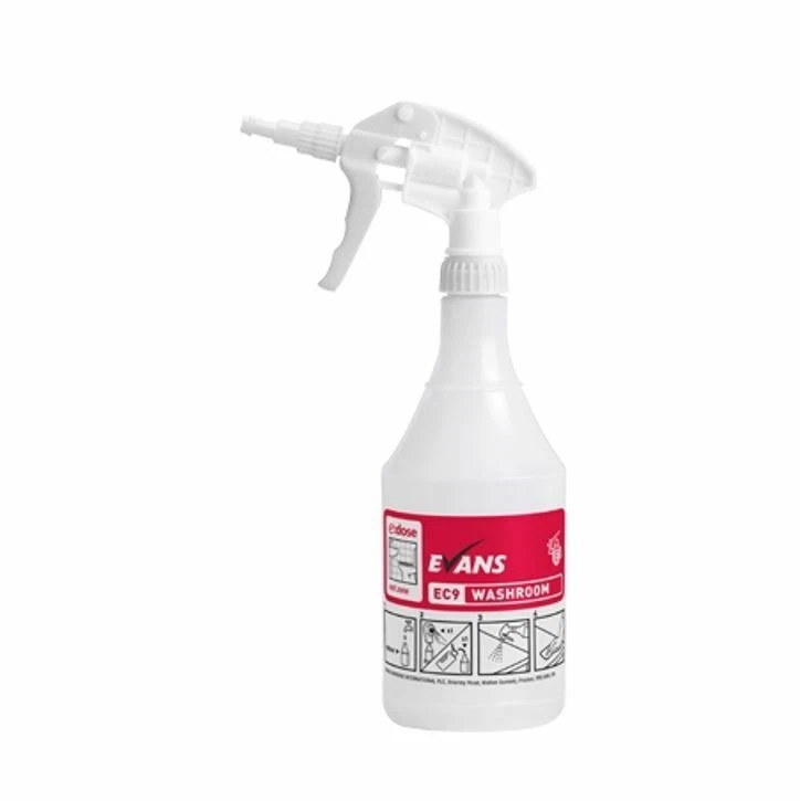 EVANS VANODINE Evans Trigger Spray Bottle 750ml, for use with Evans EC9 Bathroom Disinfectant
