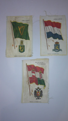 lot 3 Nebo cigarette silk premium flags Ireland, Holland & Austria Hungary    9I