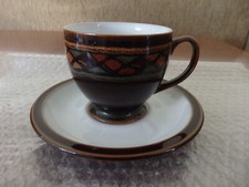 DENBY STONEWARE 'SHIRAZ' CUP & SAUCER DUO SET