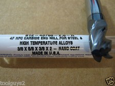 BEST CARBIDE 3/8" 4 FLUTE HFC VARI HELIX HT C RAD COATED(TiALN) END MILL  "NEW"