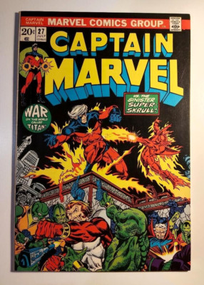 Captain Marvel 27 / 1st Death / 1st Full Eros / 2nd Drax / 4th Thanos / NM-