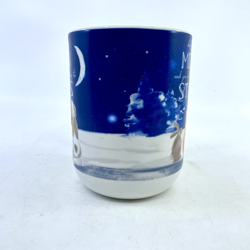 Harvest Green Studio Oversized Coffee Mug Cobalt Blue 24 oz Porcelain Moon Stars - Picture 2 of 7