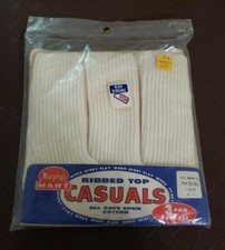 Vintage NEW Murphy's Mart Ribbed Top Casuals Socks 3 Pair Pack NOS Work Sport