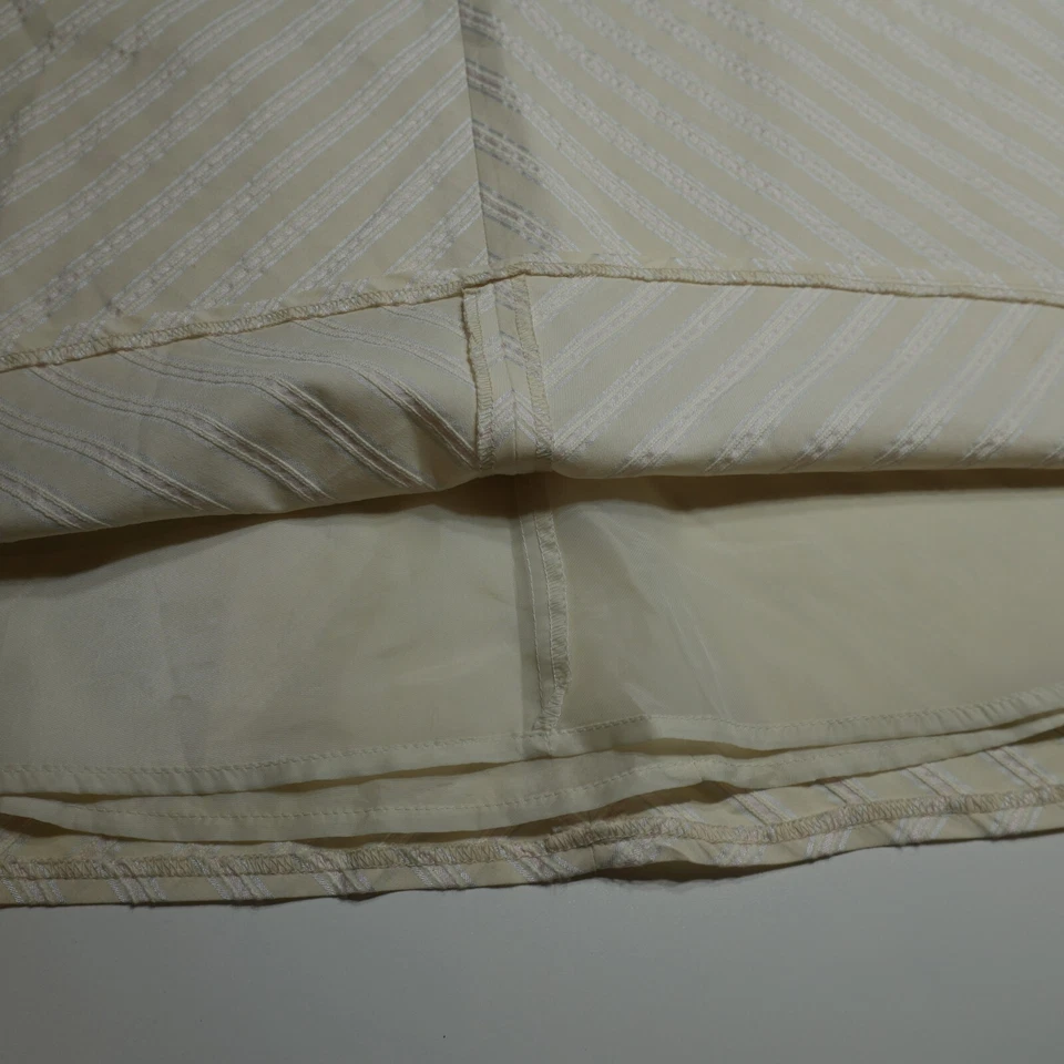 Falda Harve Benard Línea A Talla 16 Blanco Crema Diagonal Rayas Elastizada tiro Alto Foto 4 de 4