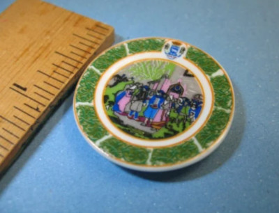 Quimper Plate Brittany Wedding Party platter French Feve Dollhouse Miniature