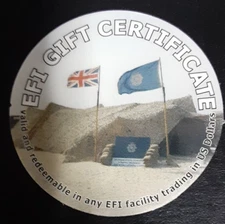 1EFI25G  BRITHISH  EFI  1st Print  25 Cents  Pog  from 2004  not AAFES