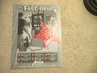 Original  11- 8 3/8'' fast draw showdown american laser ARCADE GAME FLYER