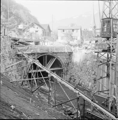 Muhlehorn GL Road on the left shores of the Walensee under const - 1958 Photo 2