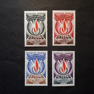 FRANCIA 1969/71 SERVIZIO, SERIE C/TA DI 4 VALORI INTEGRI MNH**