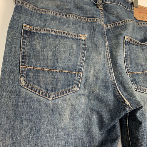 Abercrombie & Fitch Mens Jeans 34x32 Low Rise Boot Button Fly Extra Heavy Ounce - Picture 9 of 19